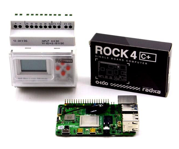 Platforma de calcul cu Rock 4C+ si PLC